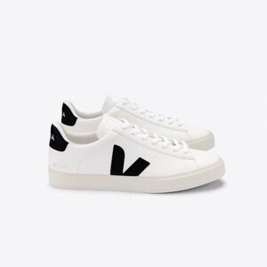 Veja White Leather Sneakers with Black V Detail